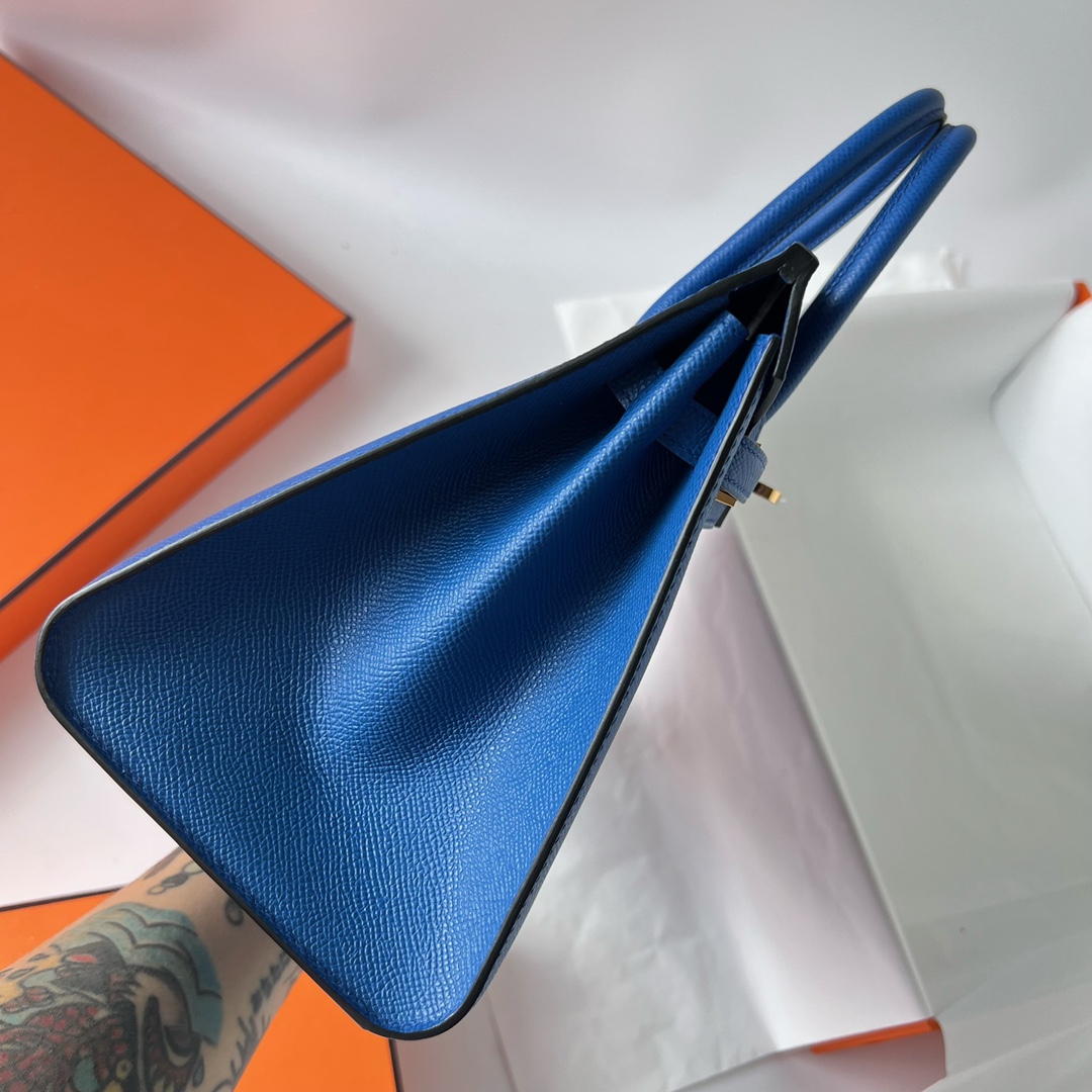 에르메스 버킨백25 프렌치블루 금장 앱송